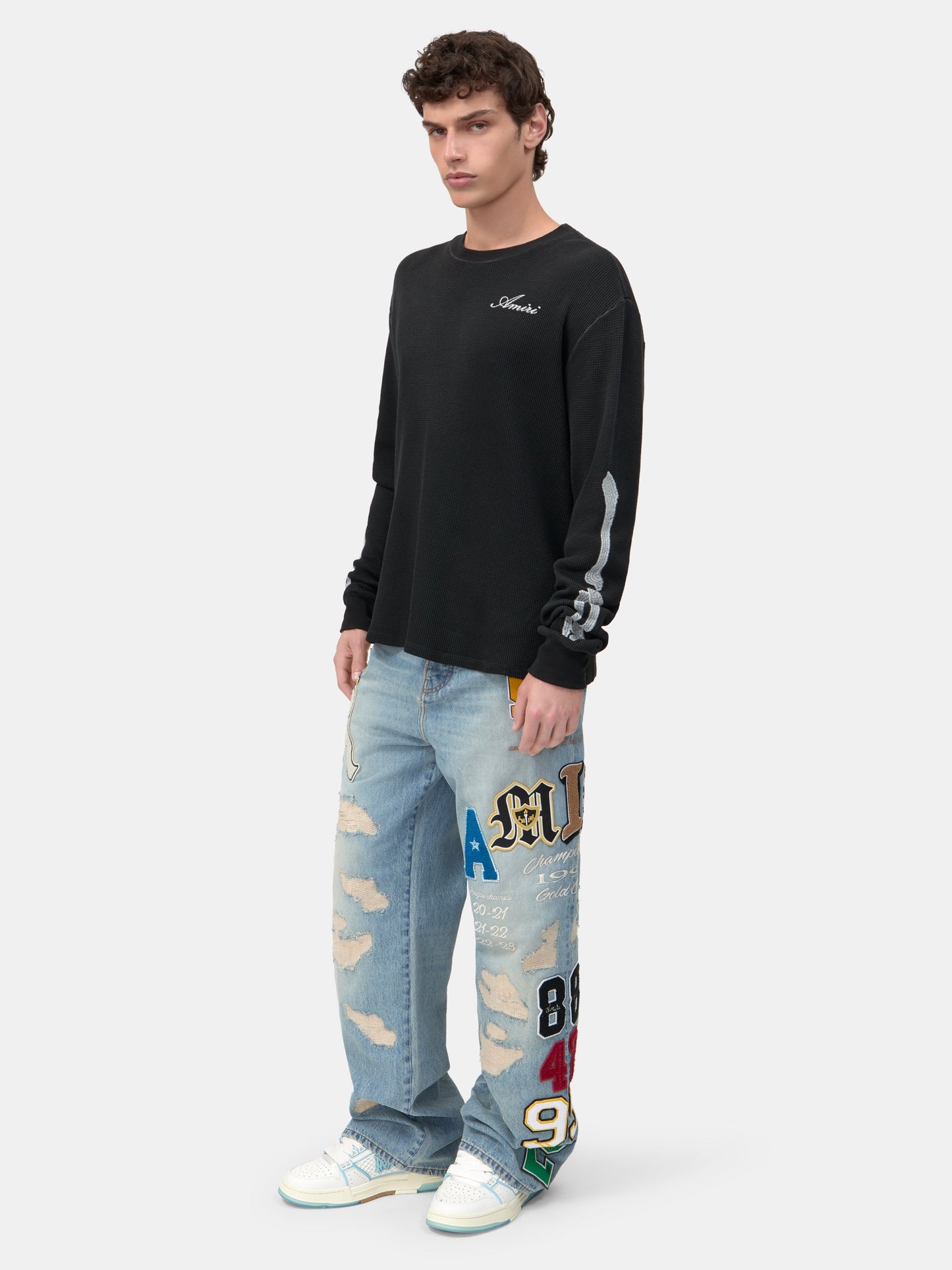 BONES LONG SLEEVE TEE - Black