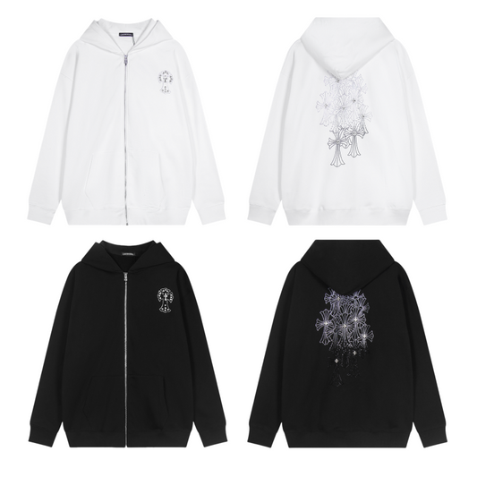Chrome Hearts New Zip Up Hoodie -TQ02
