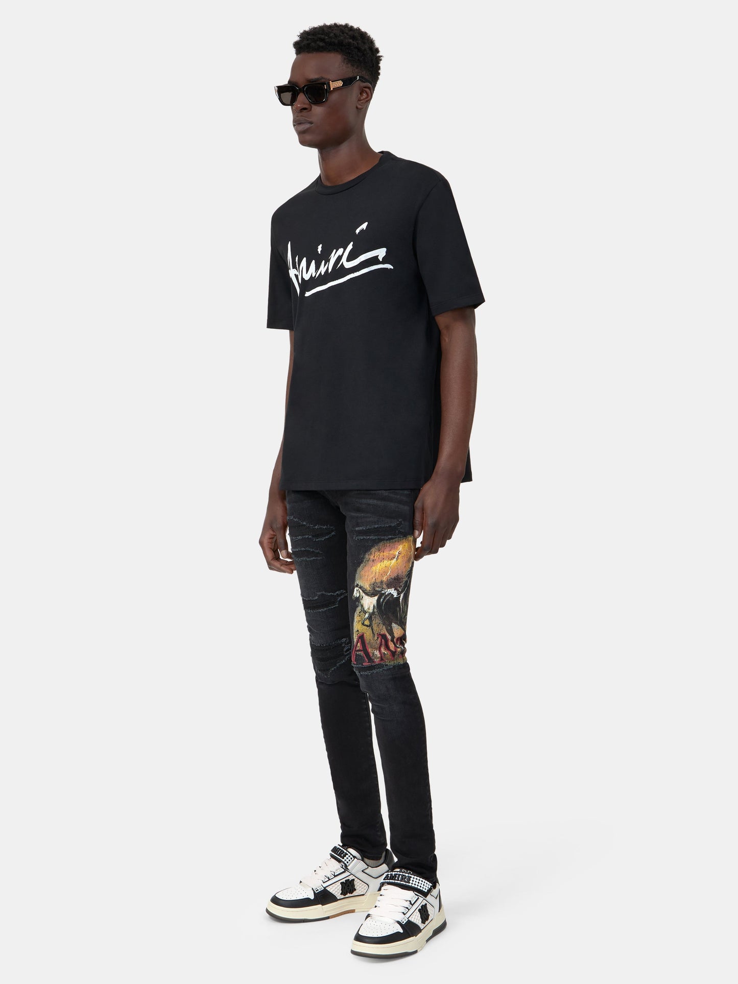 AMIRI SCRIPT TEE - BLACK